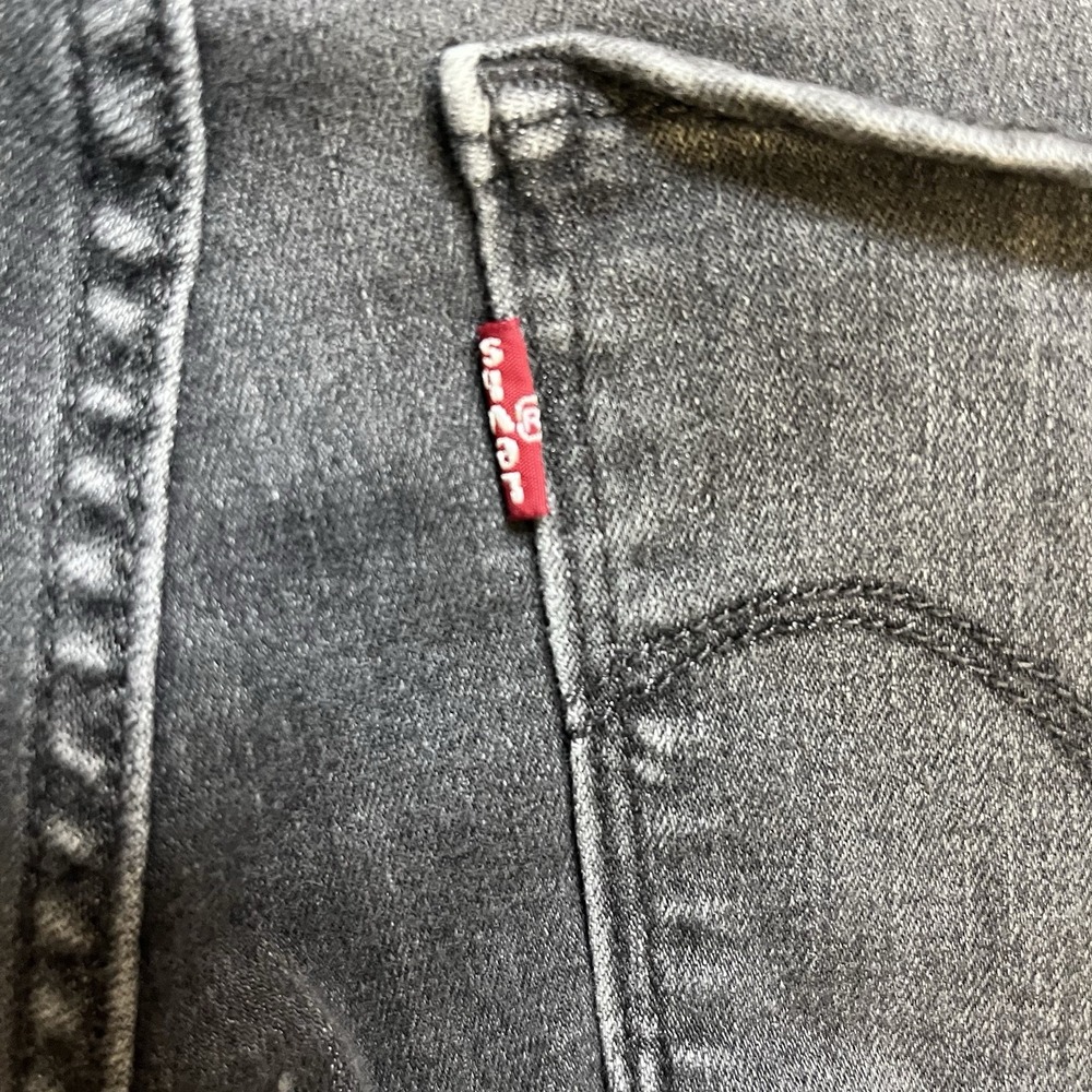 Levi's 311 Shaping Skinny Jeans Womens 26 Black Studded Side Seam Denim - Picture 9 of 10